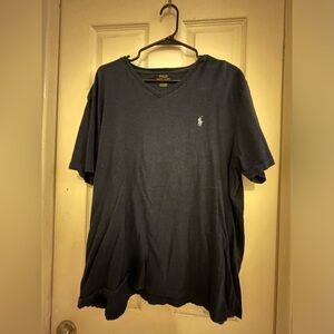 Men’s XL POLO BY Ralph Lauren Black V-Neck Tee Shirt
